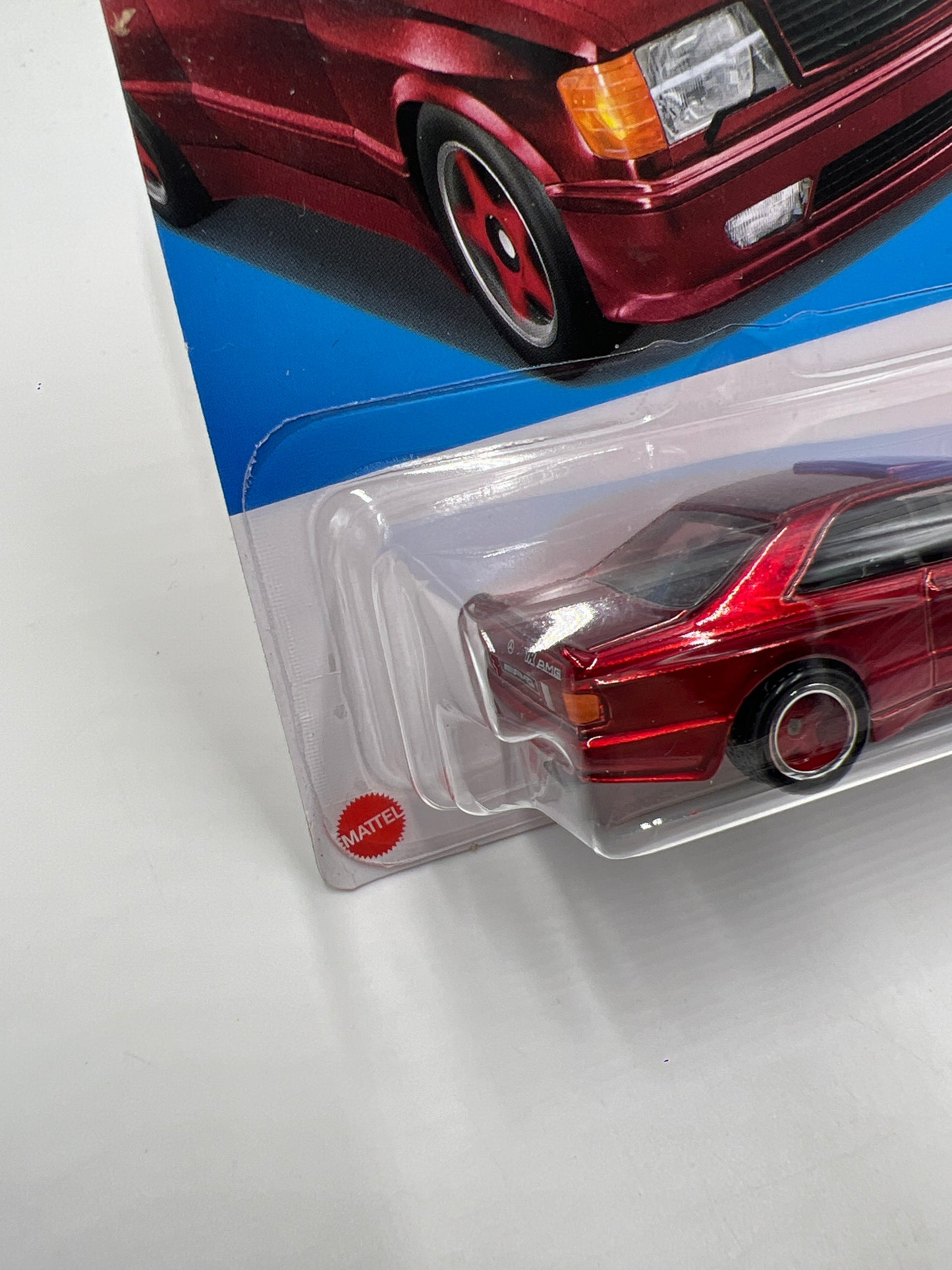 2024 Hot Wheels Super Treasure Hunt #82 89 Mercedes-Benz 560 SEC AMG Red W/Protector