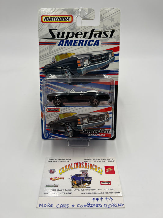 Matchbox Superfast America #13 1971 Chevelle SS Convertible Black 173C