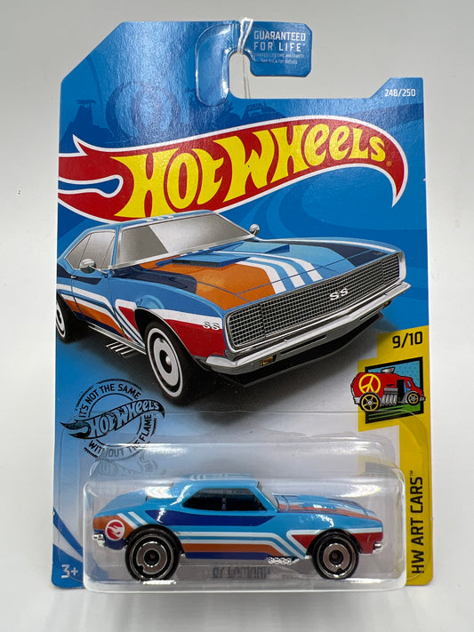 2019 Hot Wheels Treasure Hunt Art Cars #248 67 Camaro Blue 282D