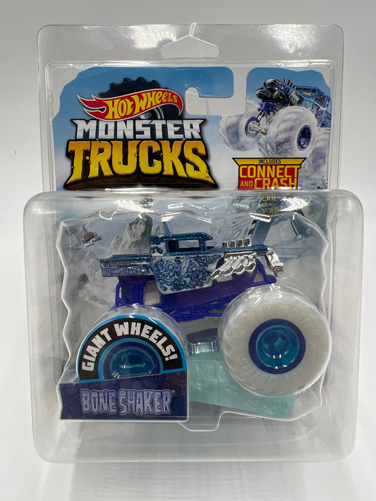 Hot Wheels Monster Trucks Blizzard Bashers Bone Shaker W/Protector