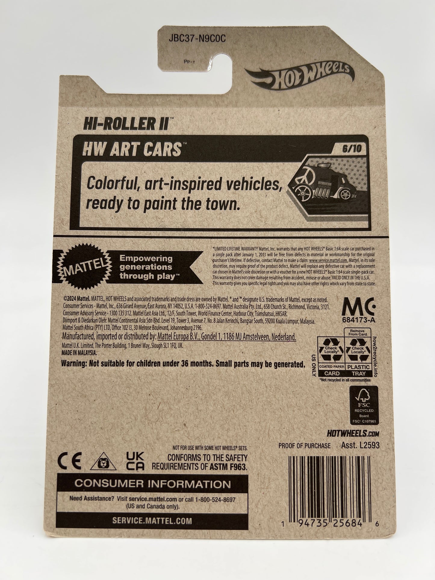 2025 Hot Wheels C Case Super Treasure Hunt #61 Hi-Roller II Black/White W/Protector #4