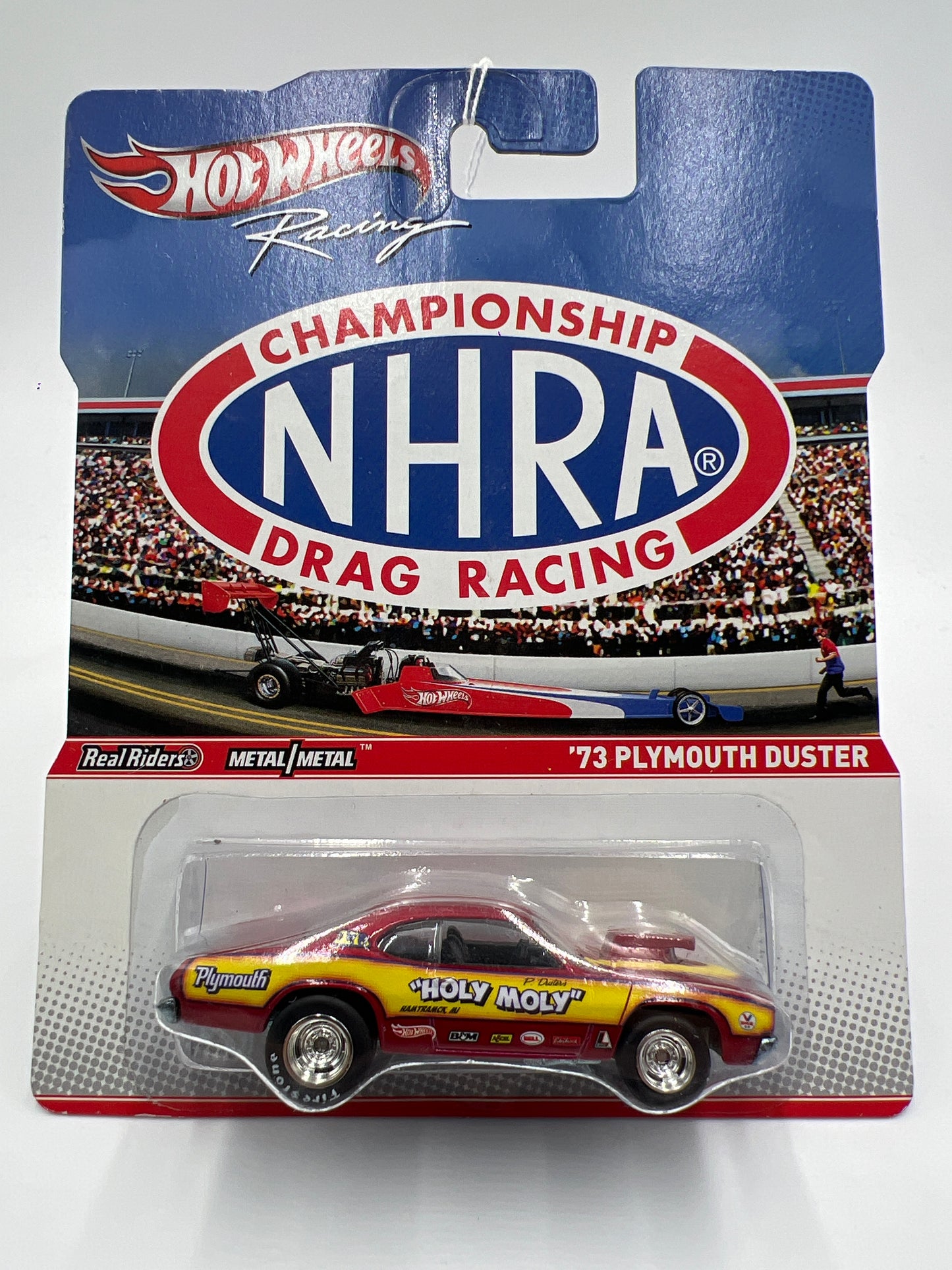 Hot Wheels Racing Premium NHRA Drag Racing 73 Plymouth Duster Holy Moly 243D