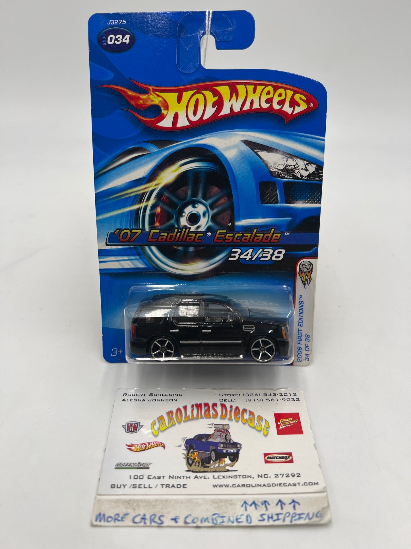 2006 Hot Wheels First Editions #034 07 Cadillac Escalade Black