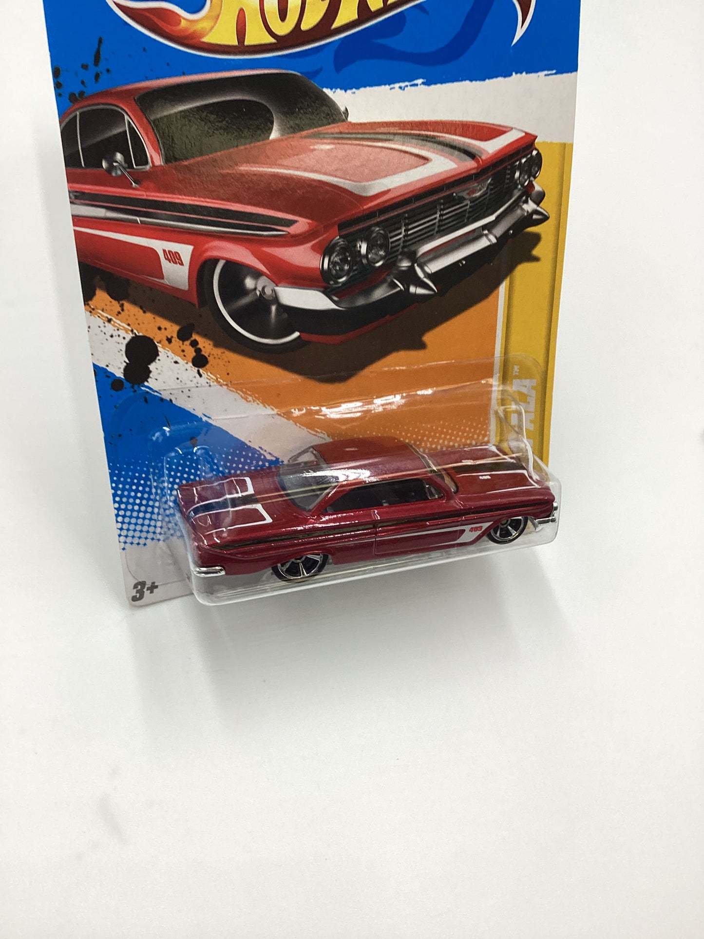 2012 Hot Wheels #37 61 Impala Red Walmart Exclusive Windshield Banner