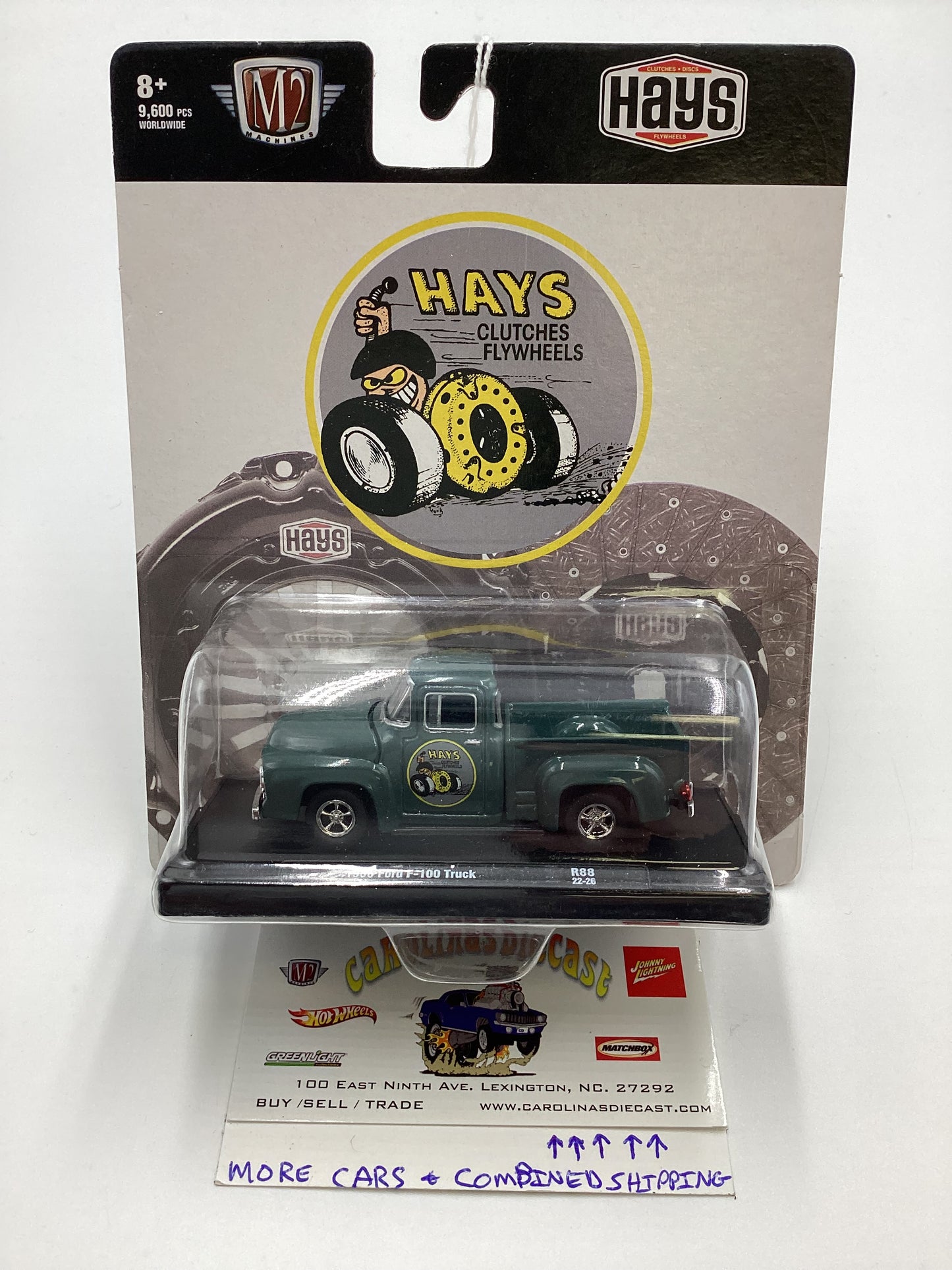 M2 Machines Auto Driver Hays 1956 Ford F-100 Truck Forest Green R88 190E