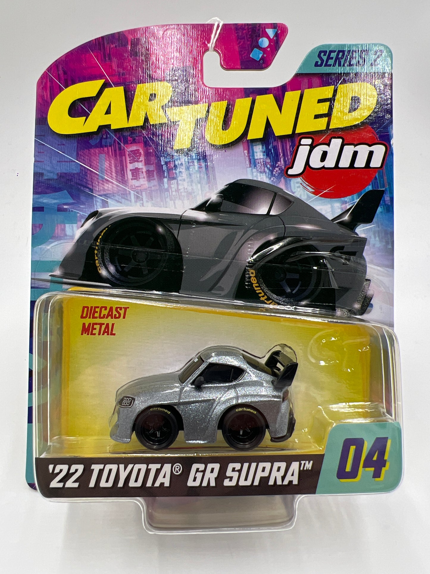 2025 MGA Car Tuned JDM Series 2 #4 22 Toyota GR Supra Silver 178M
