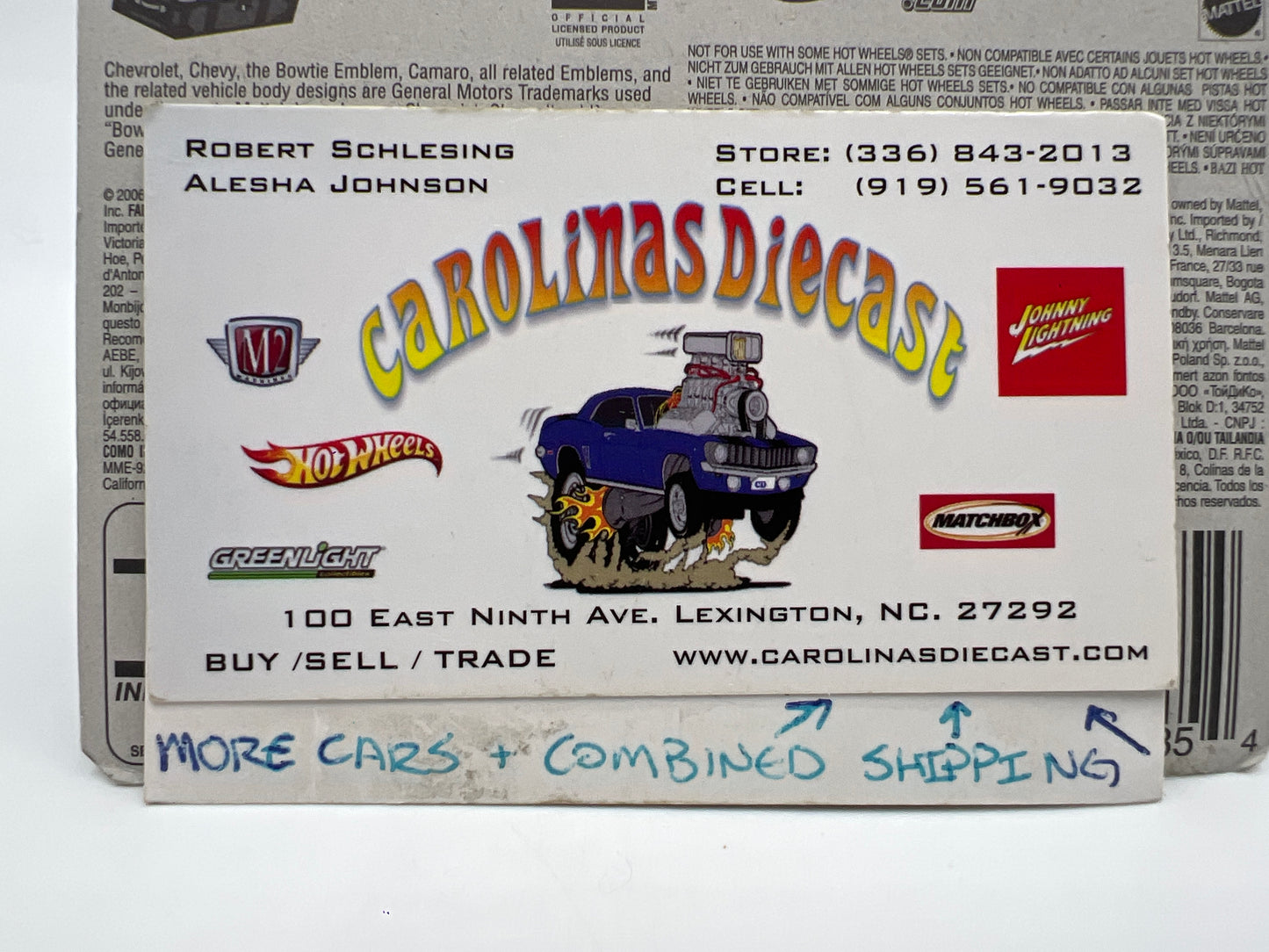 2007 Hot Wheels Short Card Treasure Hunt #123 69 Camaro Z28 Green Tooned 282B