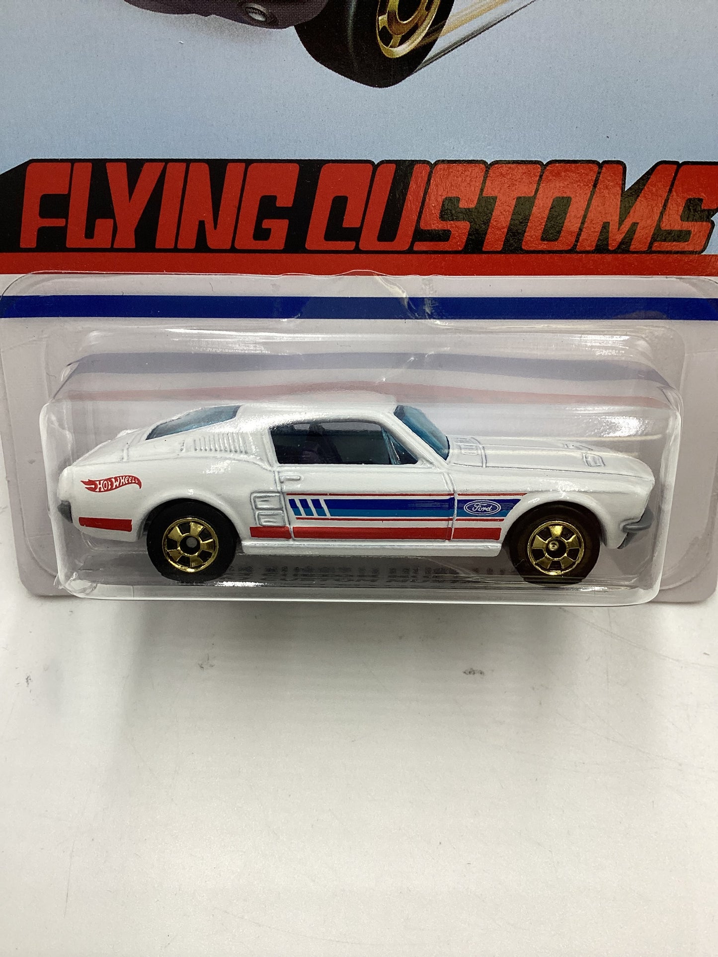 Hot Wheels Target Exclusive Flying Customs 67 Custom Mustang White Cracked Blister