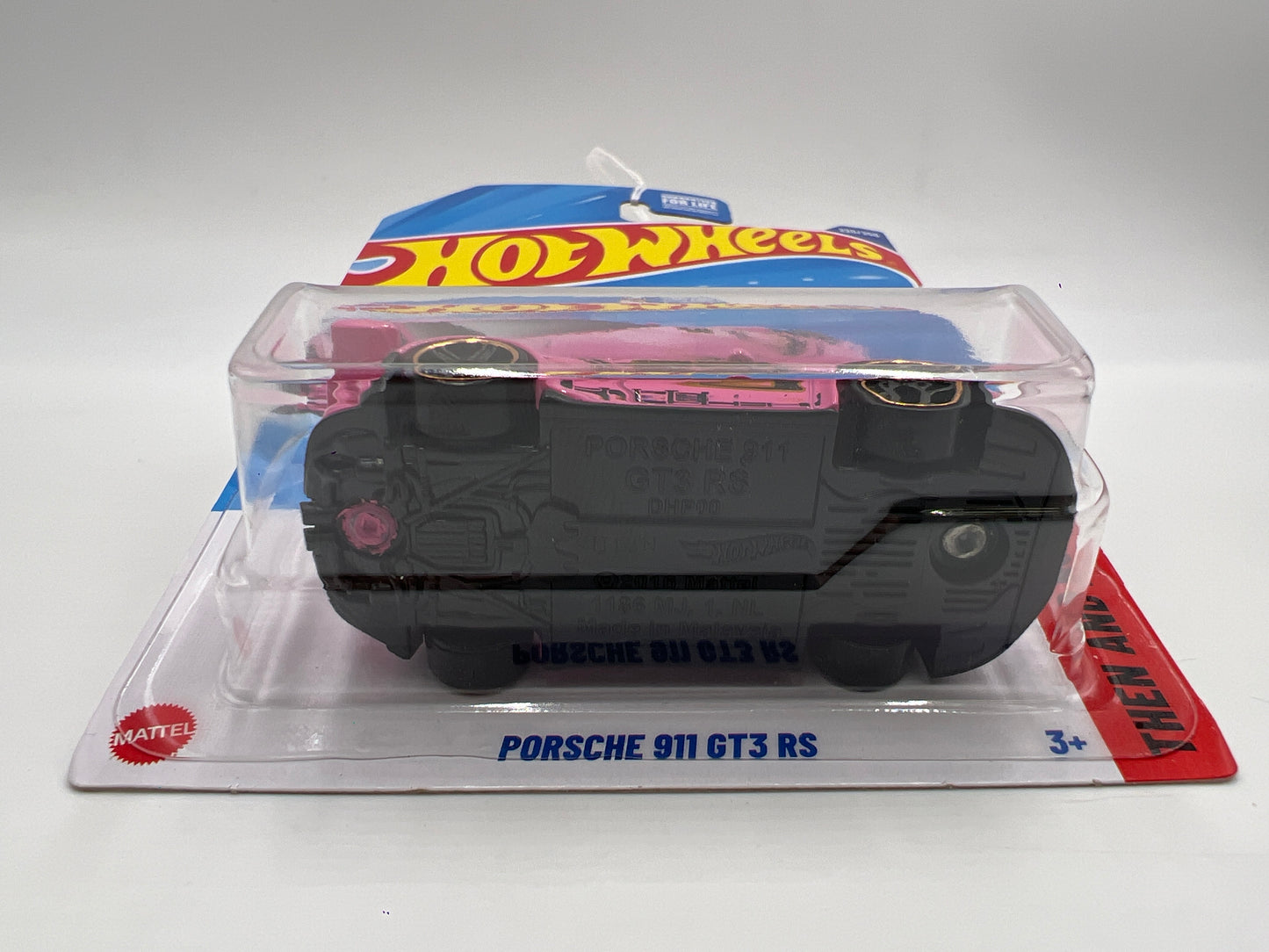 2025 Hot Wheels L Case Then And Now #220 Porsche 911 GT3 RS Pink 100B