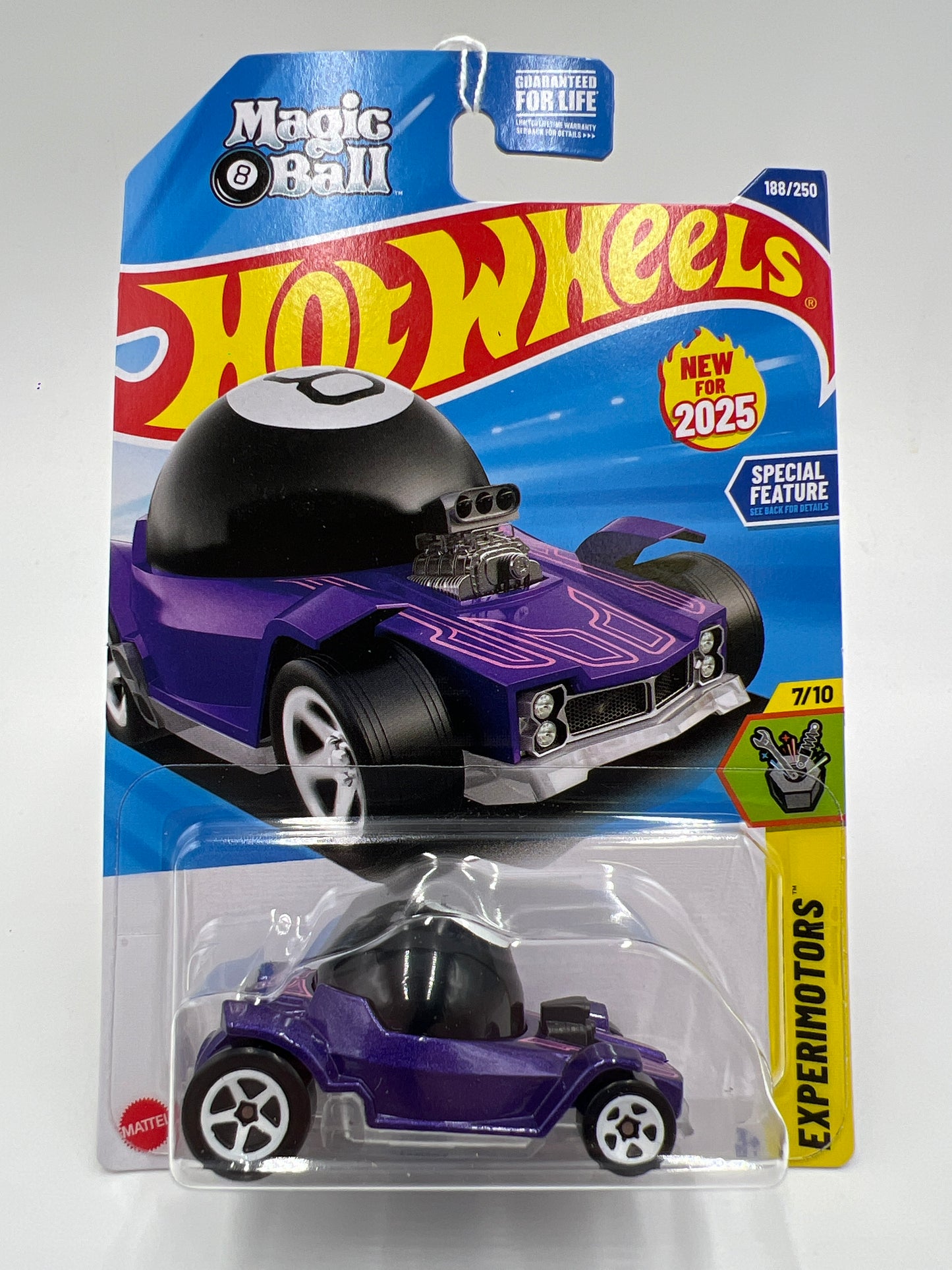 2025 Hot Wheels H Case Experimotors #188 Magic 8 Ball Decidedly Go Purple 122E
