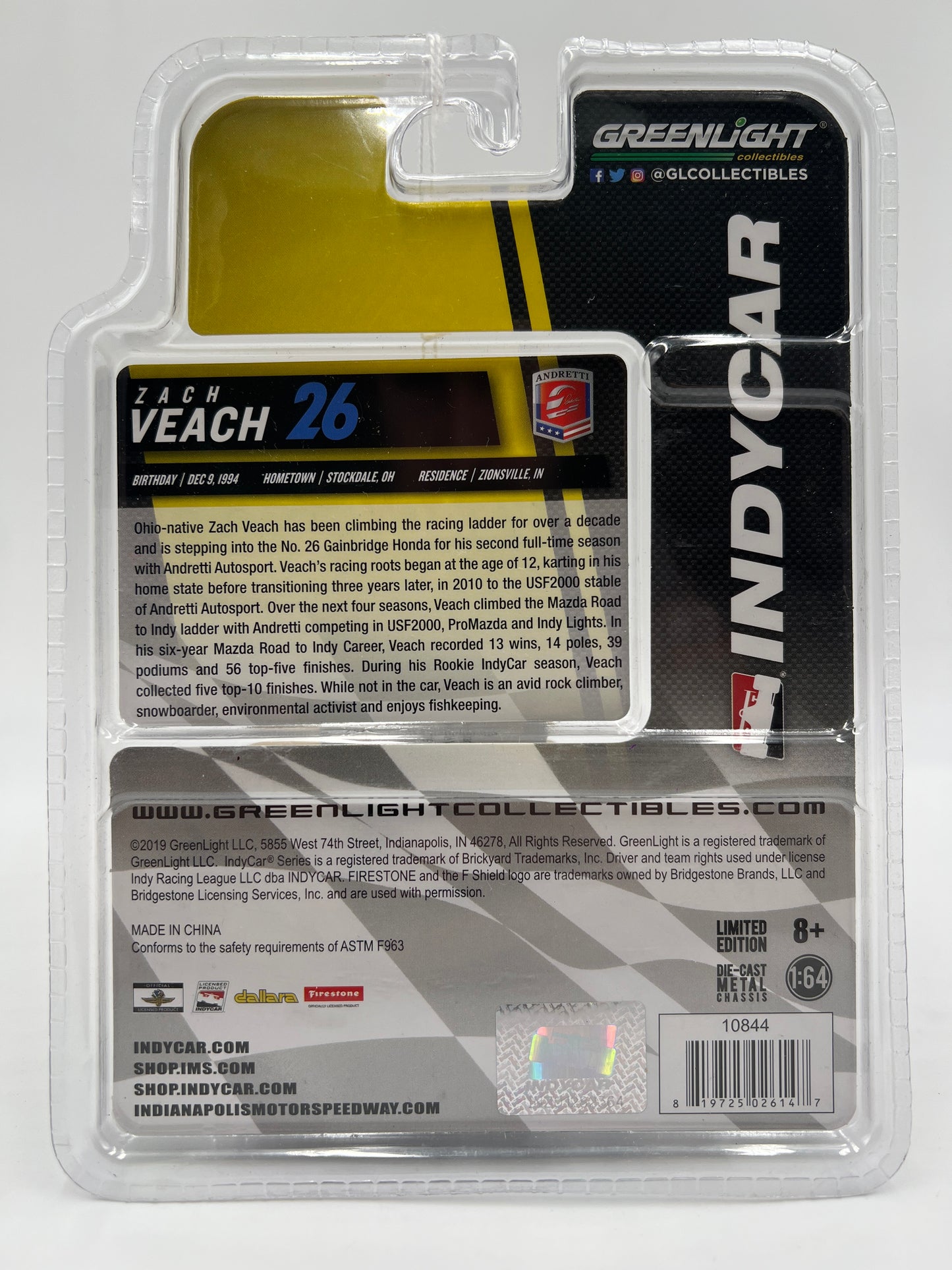Greenlight Indycar Series #26 Zach Veach