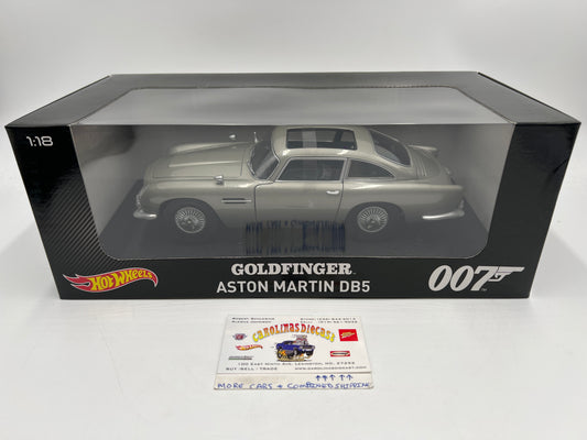 Hot Wheels Elite 1:18 Scale 007 Goldfinger Aston Martin DB5 Silver