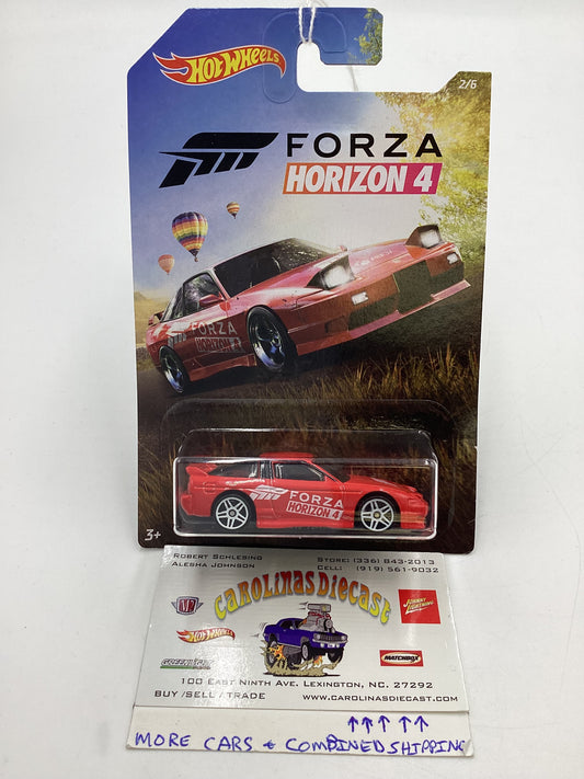 Hot Wheels Exclusive Forza Horizon 4 #2 96 Nissan 180SX Type X Red 154D