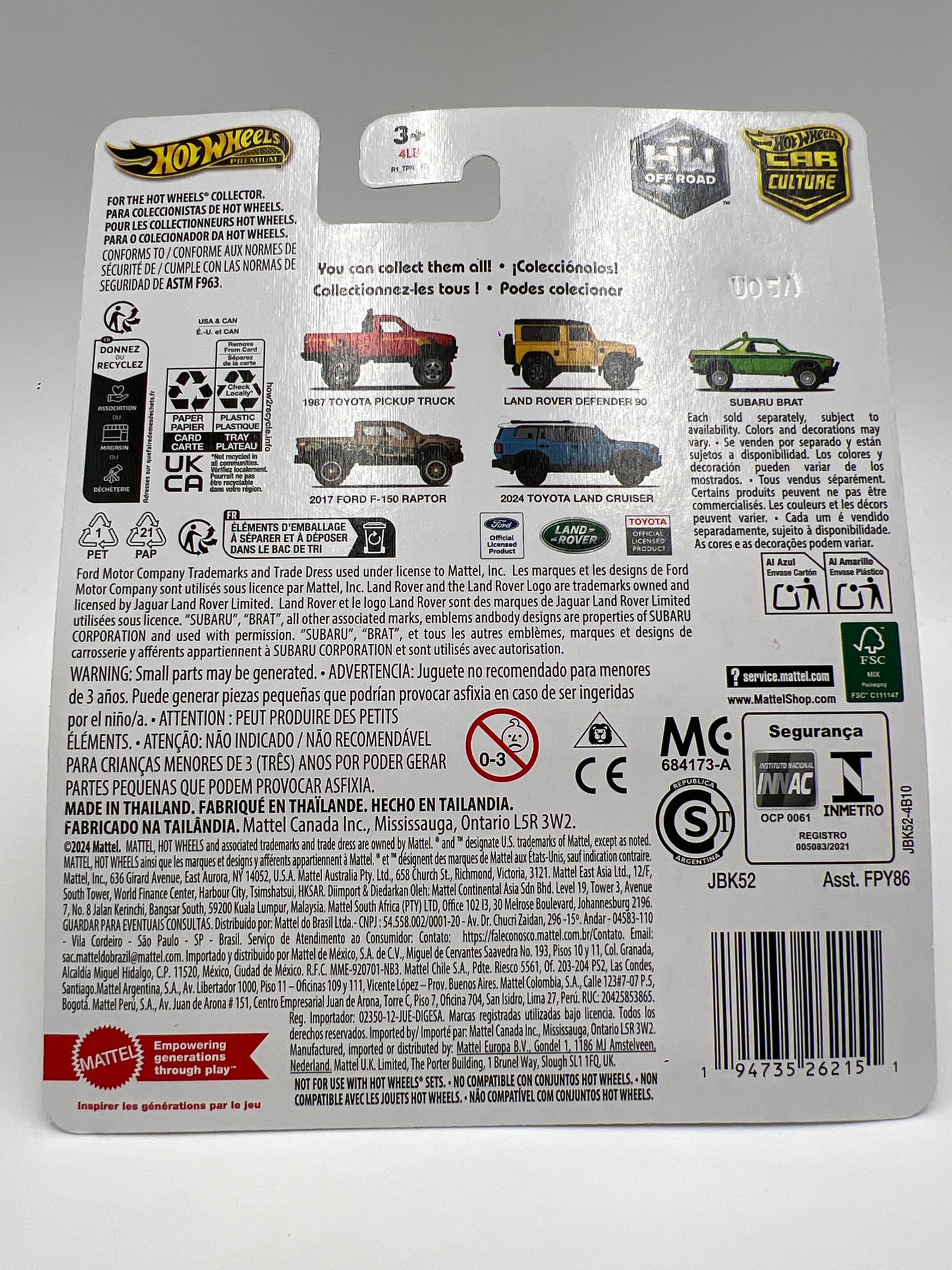 2025 Hot Wheels Car Culture Premium HW Off Road Full Set Of 5