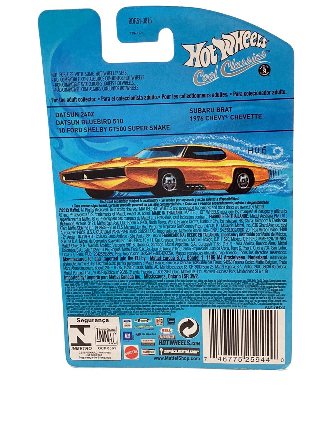 Hot wheels cool classics 10 Ford Shelby GT500 Super snake 30/30