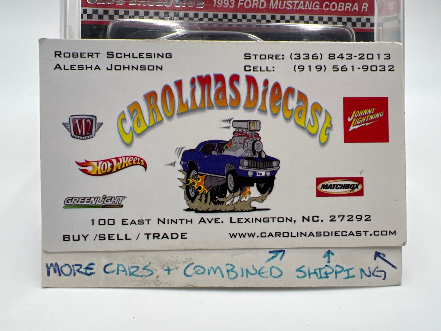 2023 Hot Wheels RLC Club Exclusive 1993 Ford Mustang Cobra R Black Exclusive W/Patch & Pin