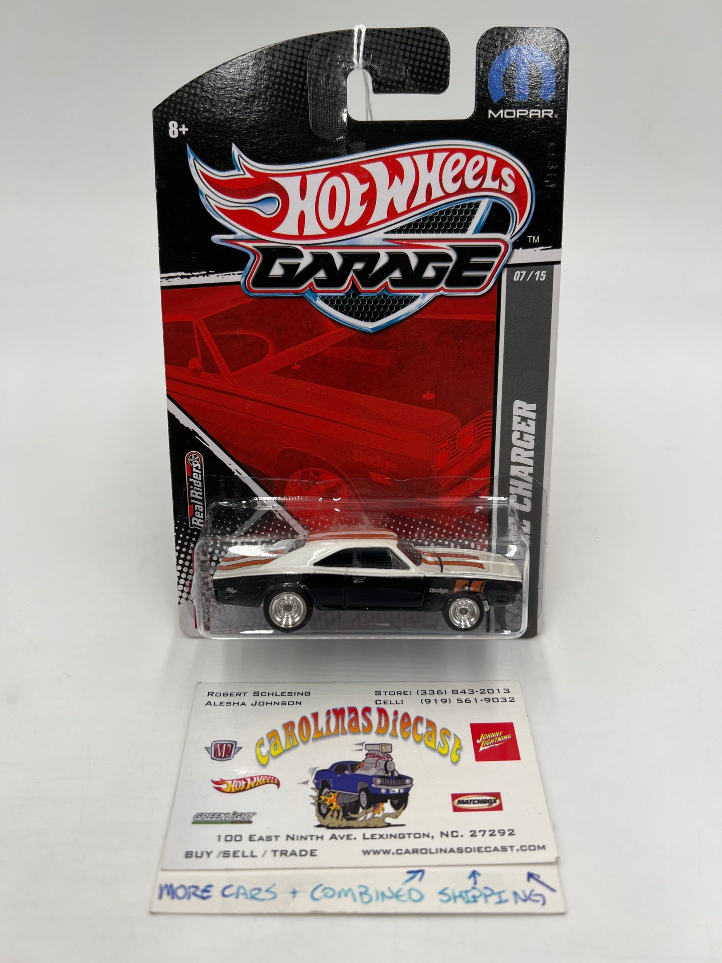Hot Wheels Premium Garage Mopar Series #7 69 Dodge Charger Black/White Blister Not Perfect