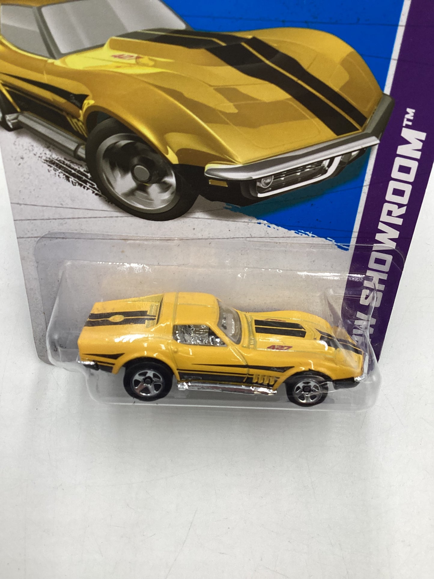 2013 Hot Wheels #201 69 Corvette Yellow 2C