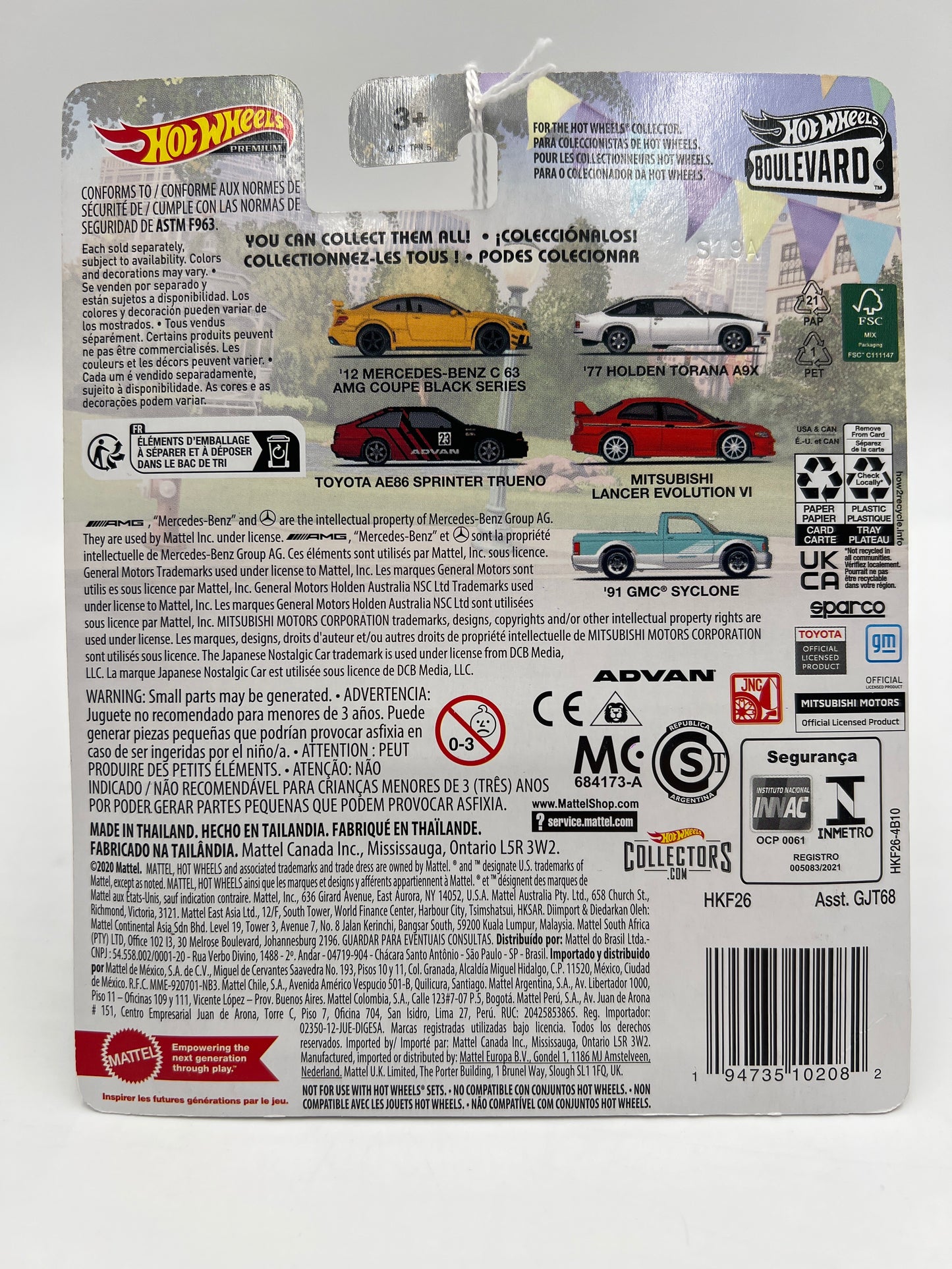 Hot Wheels Premium Boulevard #79 Mitsubishi Lancer Evolution VI Red W/Protector