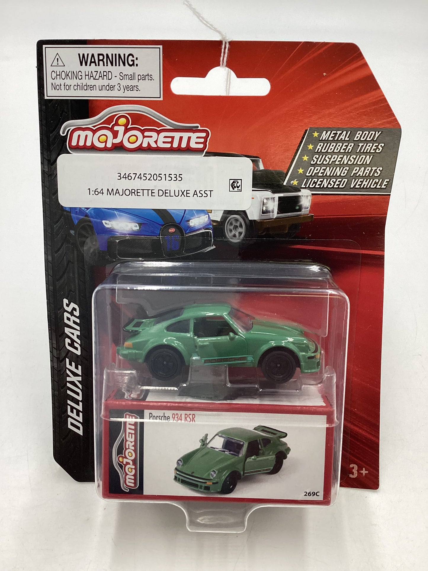 Majorette Deluxe Cars Porsche 934 RSR Green 110H