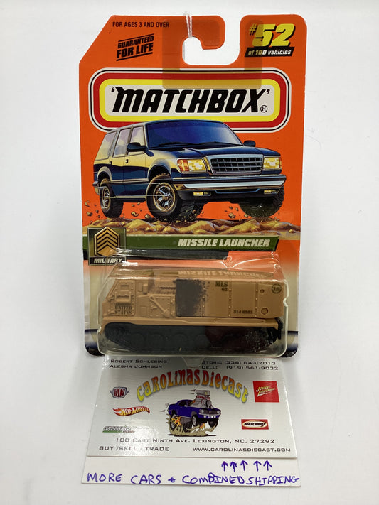 2000 Matchbox #52 Missile Launcher Tan 208D