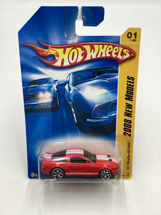 2008 Hot Wheels New Models #1 07 Shelby GT-500 Red 24H