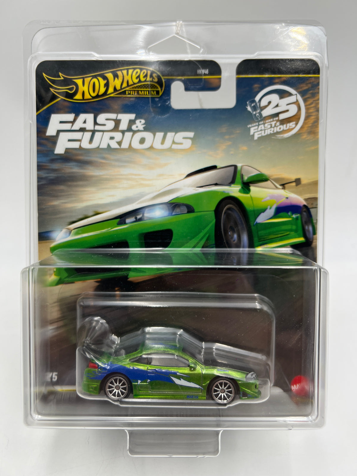 Hot Wheels Premium Fast & Furious #1 CHASE 95 Mitsubishi Eclipse Green W/Protector
