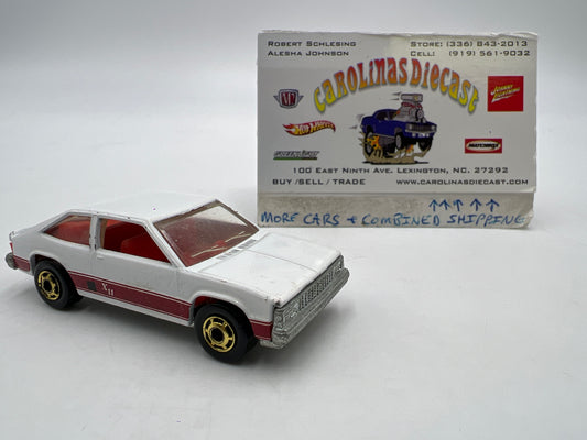 1980 Hot Wheels Blackwall Chevy Citation X-11 White W/GHO Wheels Loose