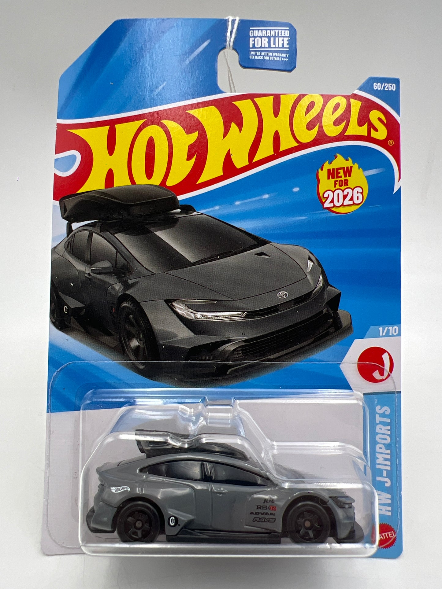 2026 Hot Wheels Dollar Tree Exclusive #60 Toyota Prius Custom Gray W/Roof Rack