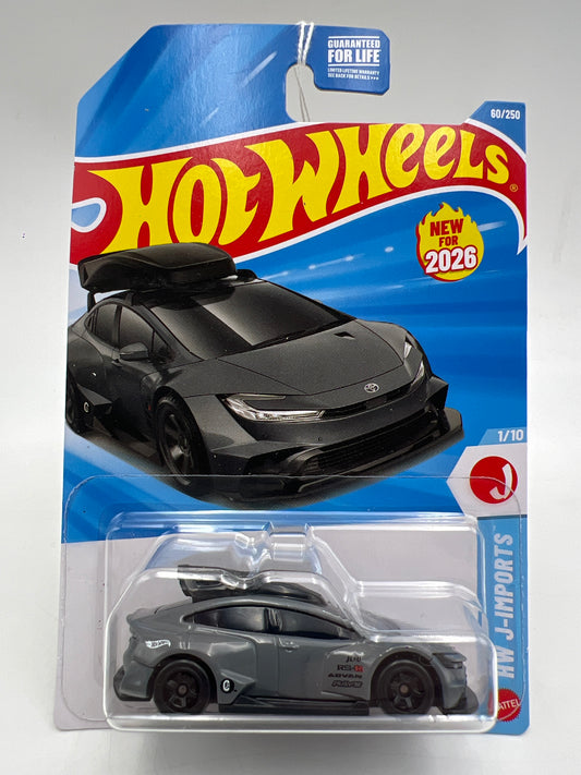 2026 Hot Wheels Dollar Tree Exclusive #60 Toyota Prius Custom Gray W/Roof Rack