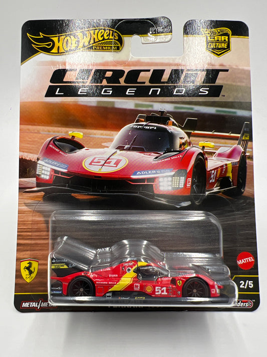 2025 Hot Wheels Car Culture Premium Circuit Legends #2 Ferrari 499P Red 244K
