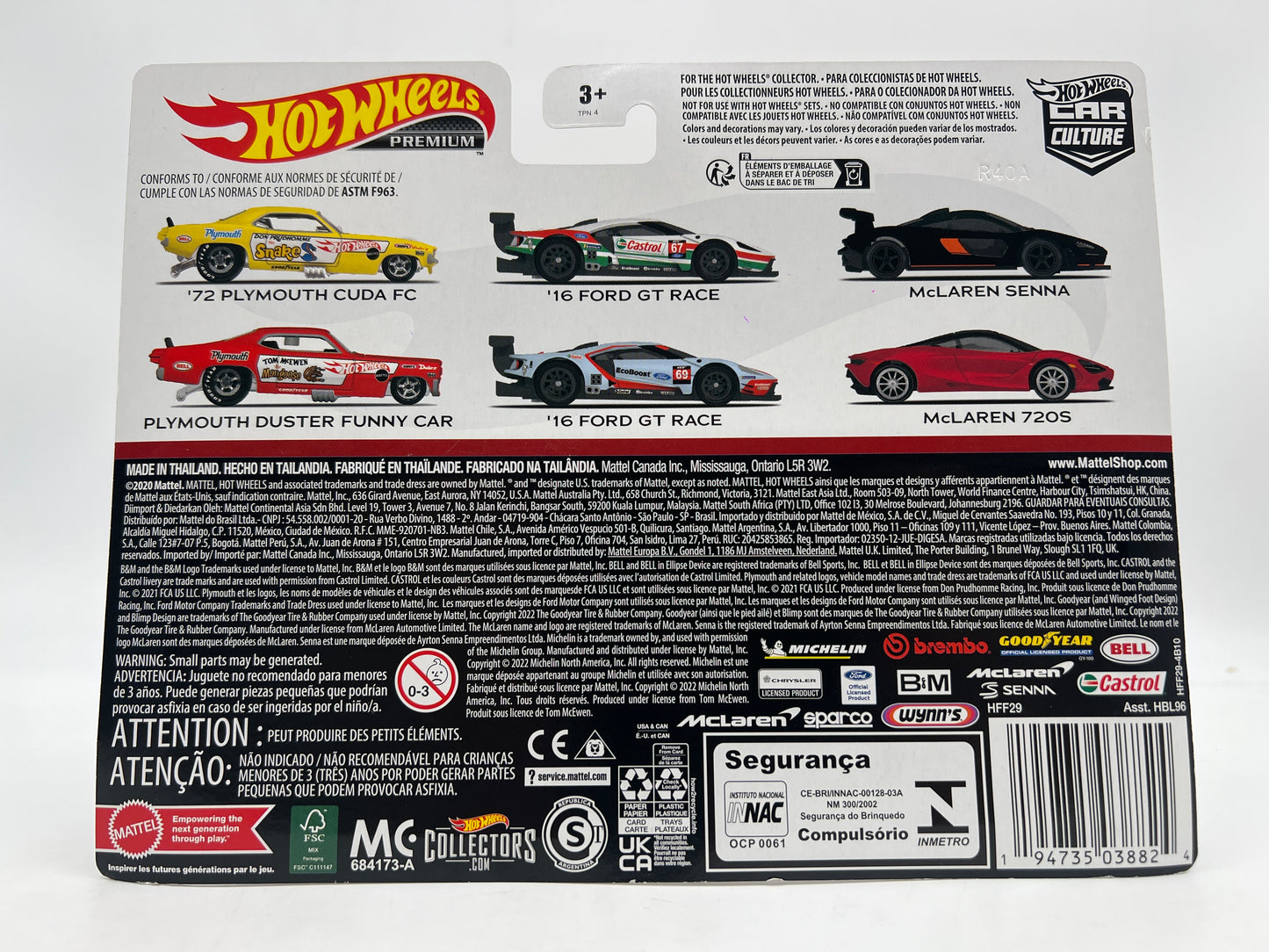 Hot Wheels Target 2 Pack Snake & Mongoose 72 Plymouth Cuda FC & Duster Funny Car W/Protector