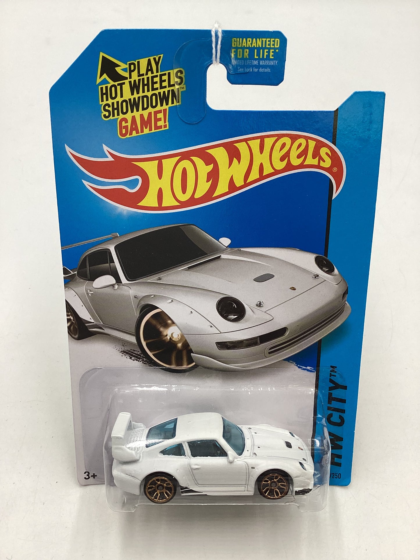 2014 Hot Wheels #27 Porsche 993 GT2 White 101A