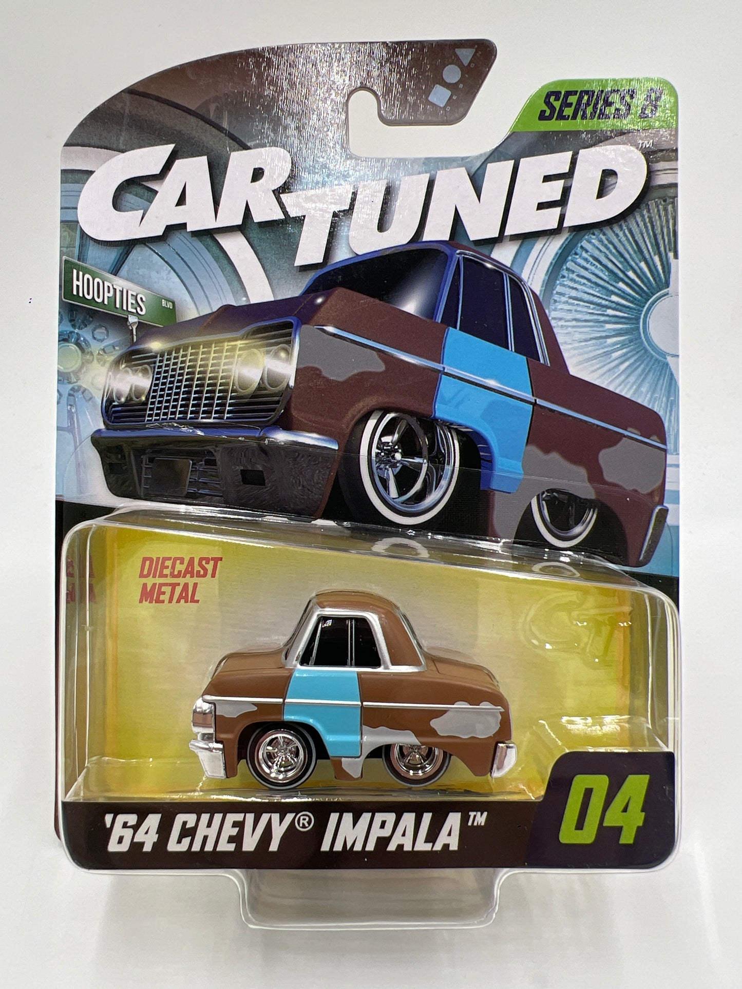 2025 MGA Car Tuned Series 8 #4 64 Chevy Impala cheech Chong 183D