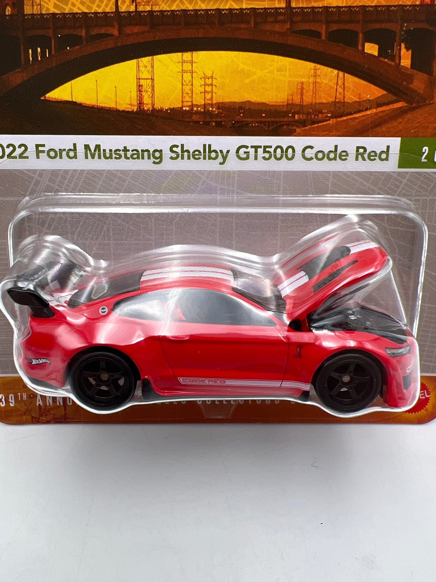 2025 Hot Wheels 39th Collectors Convention 2022 Ford Mustang Shelby GT500 Code Red W/Protector