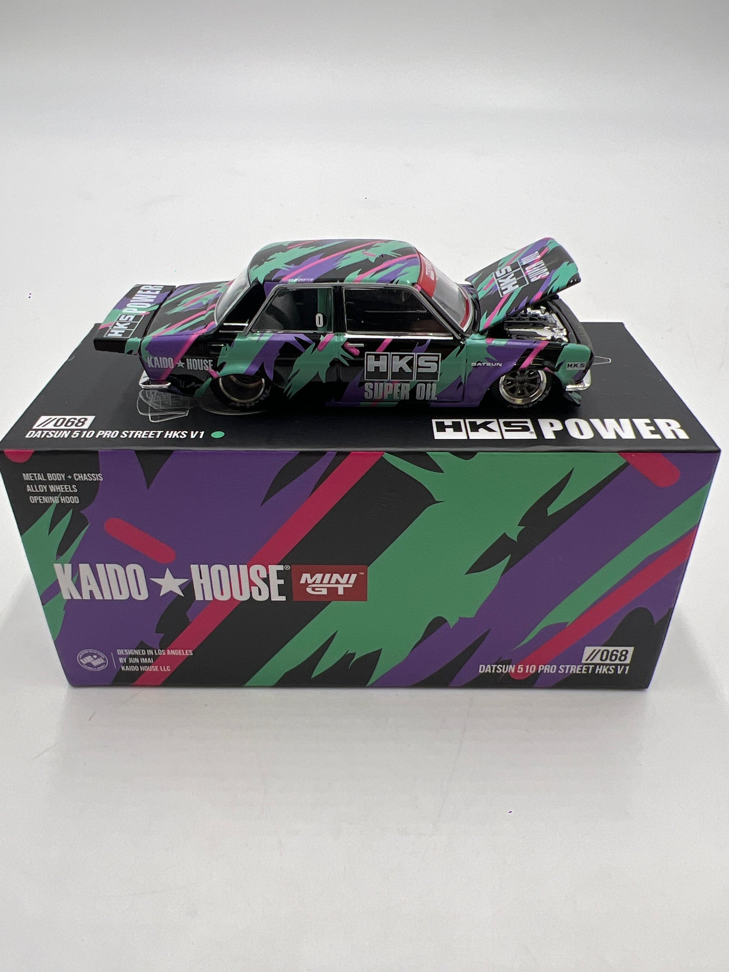 Mini GT Kaido House #068 Datsun 510 Pro Street HKS V1
