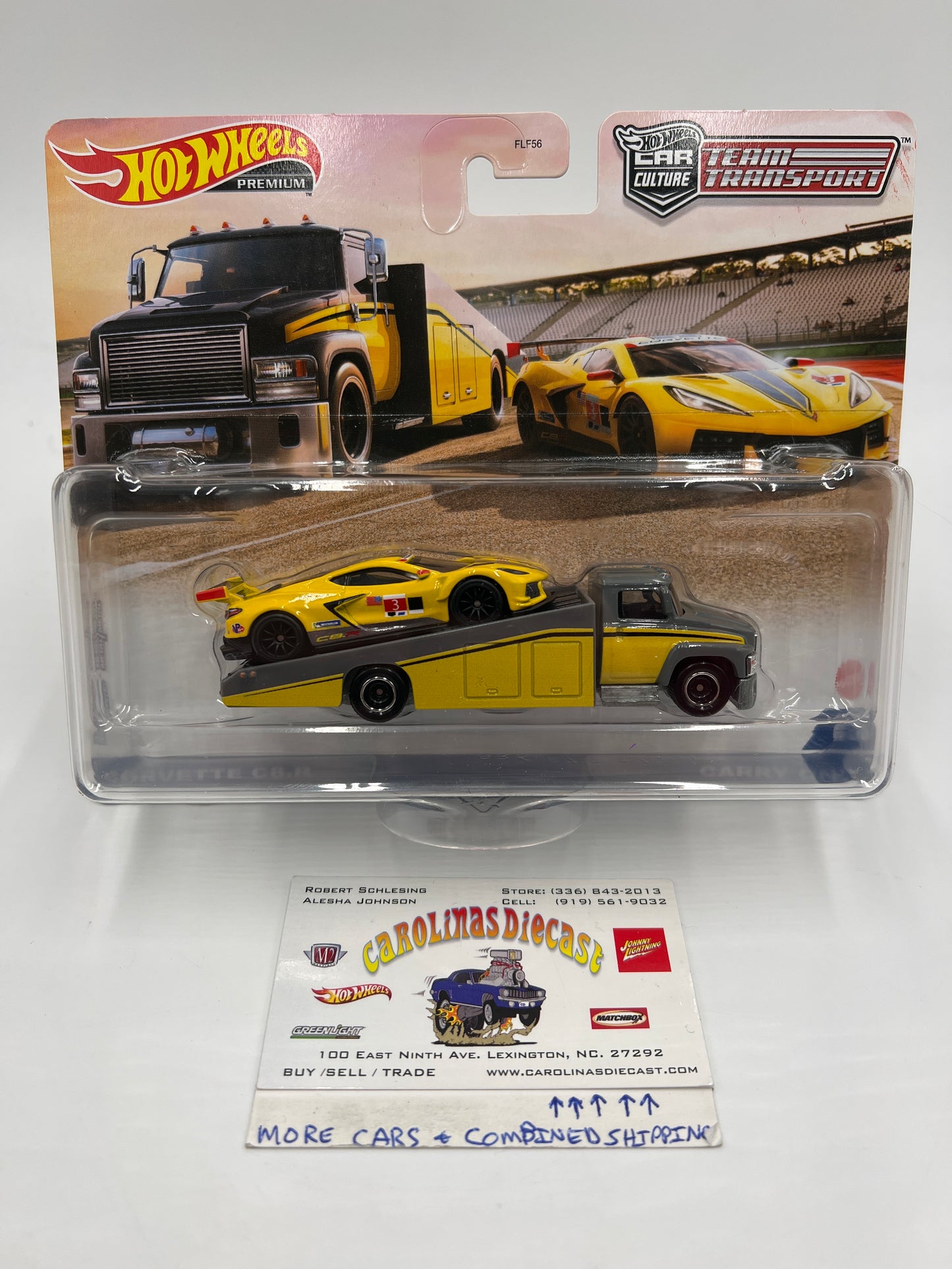 Hot Wheels Car Culture Team Transport #36 Corvette C8.R & Carry On W/Protector