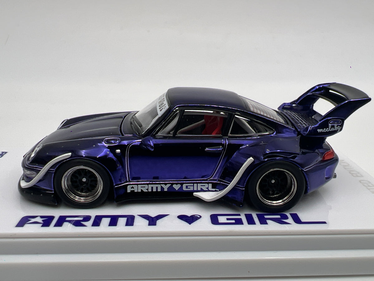 Almost Real Kaizo #29 CHASE Porsche RWB 993 Army Girl Purple Chrome