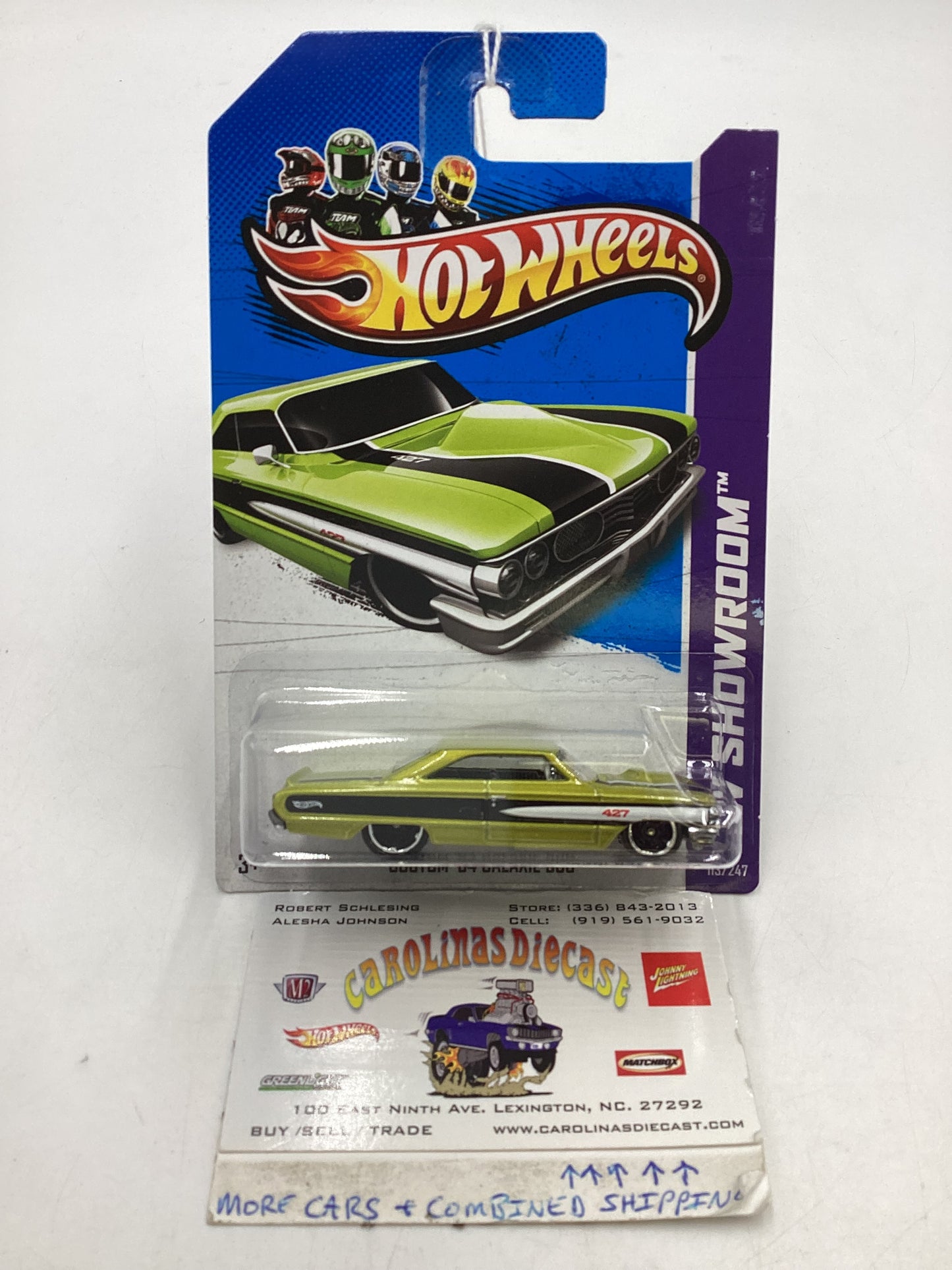 2013 Hot Wheels Kmart Exclusive #113 Custom 64 Galaxie 500 Green 237A