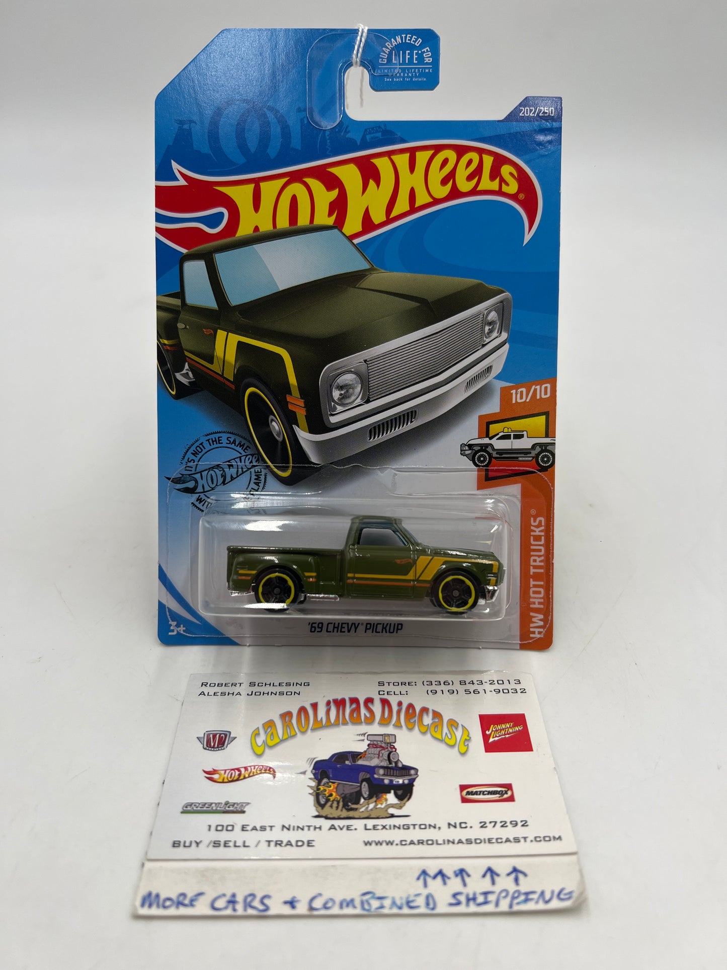 2020 Hot Wheels Hot Trucks #202 69 Chevy Pickup Green 14H