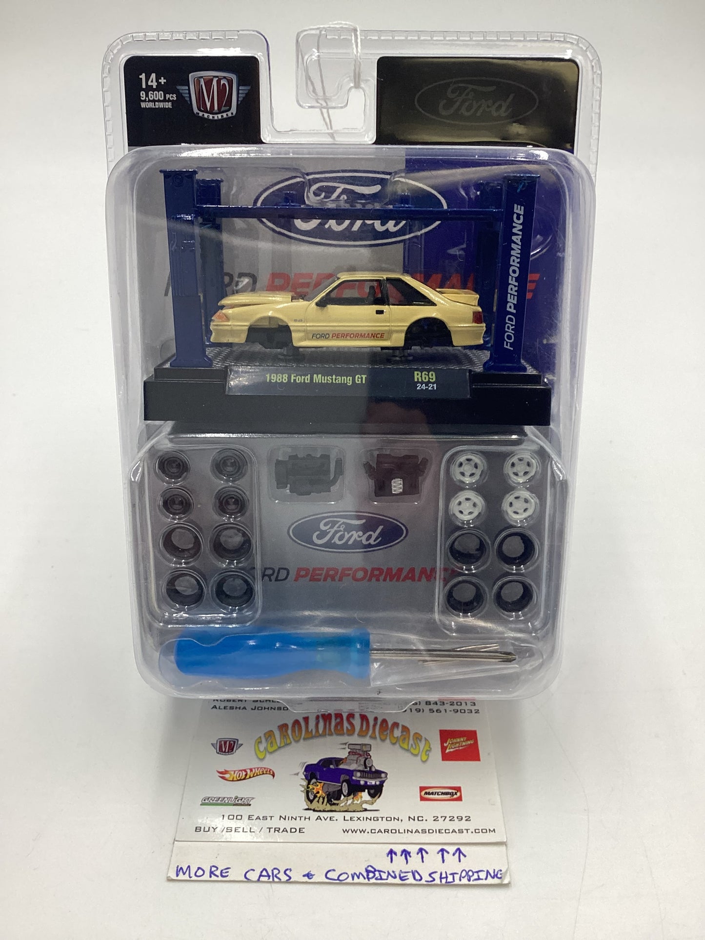 M2 Machines Model Kit Ford Performance 1988 Ford Mustang GT Yellow R69 201F