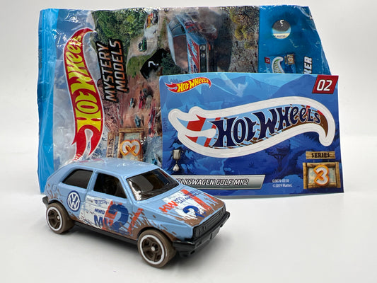 2020 Hot Wheels Mystery Models Series 3 #2 Chase Volkswagen Golf Light Blue