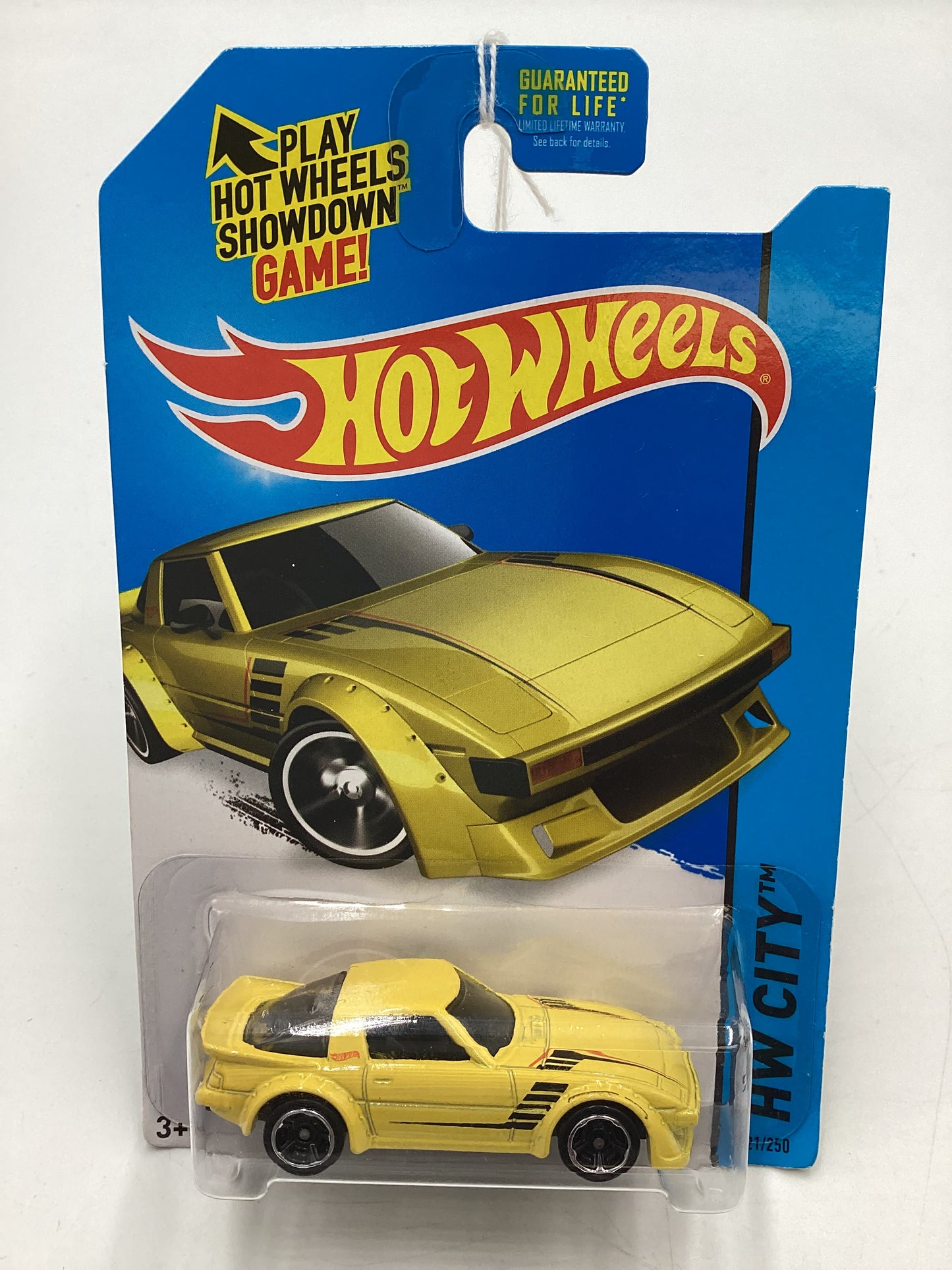 2014 Hot Wheels HW City #21 Mazda RX-7 Yellow 88E