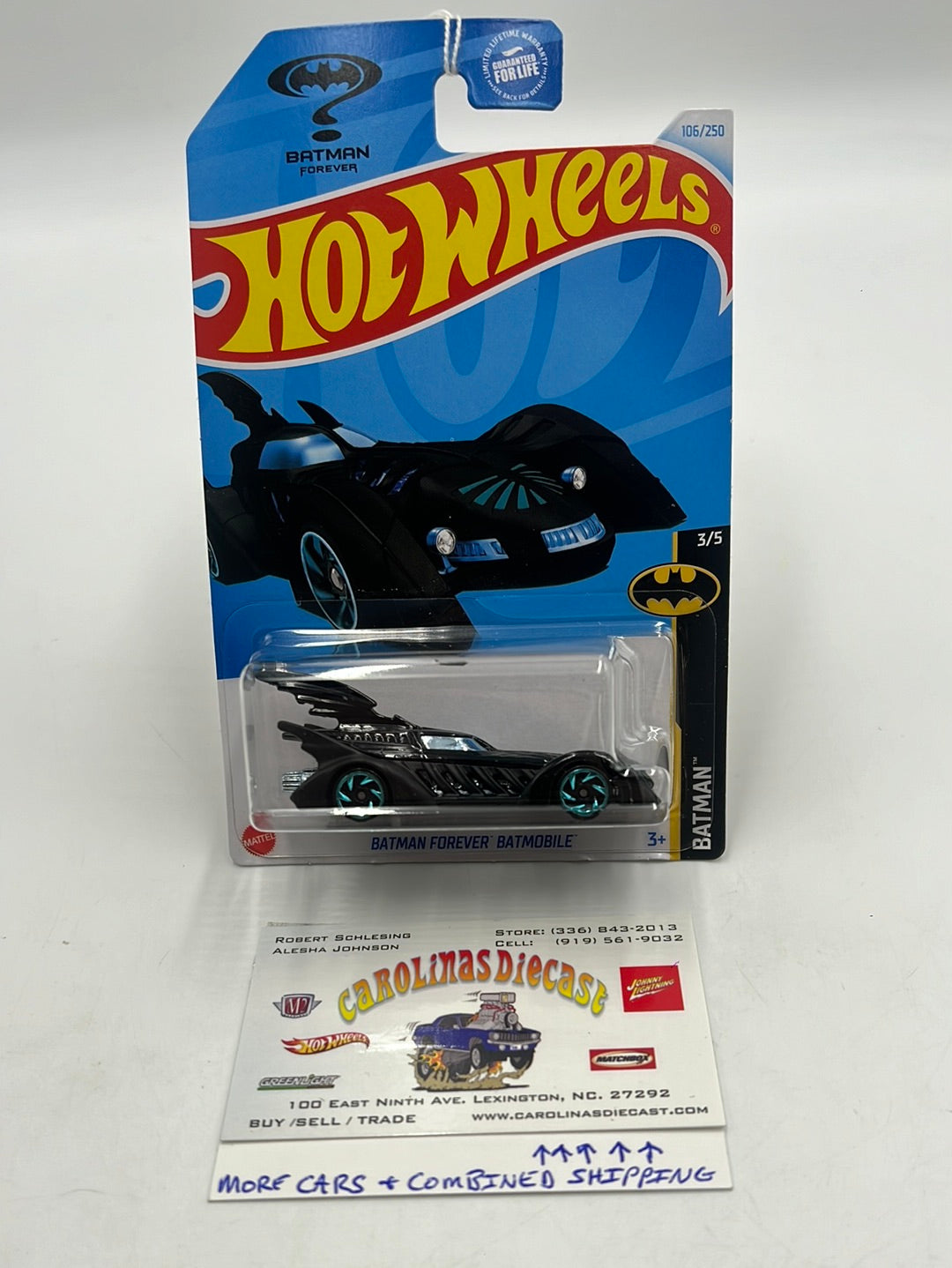 Hot Wheels 2024 E Case Treasure Hunt #106 Batman Forever Batmobile 276E