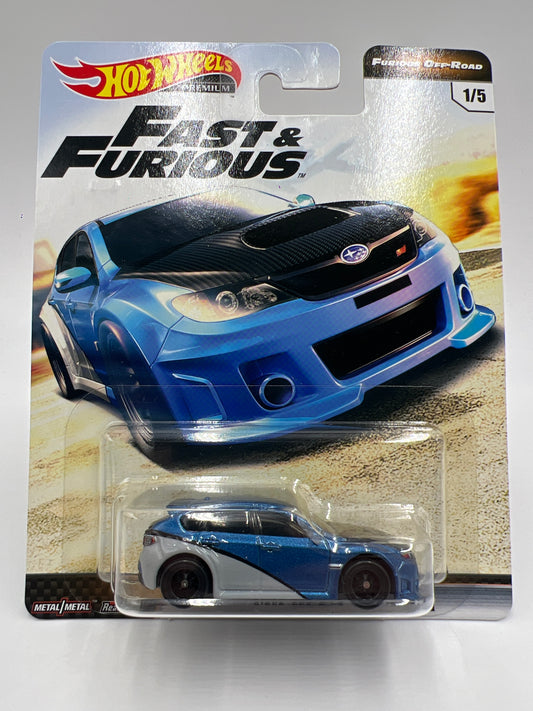 Hot Wheels Premium Fast & Furious Furious Off-Road #1 Impreza WRX STI Blue W/Protector 2