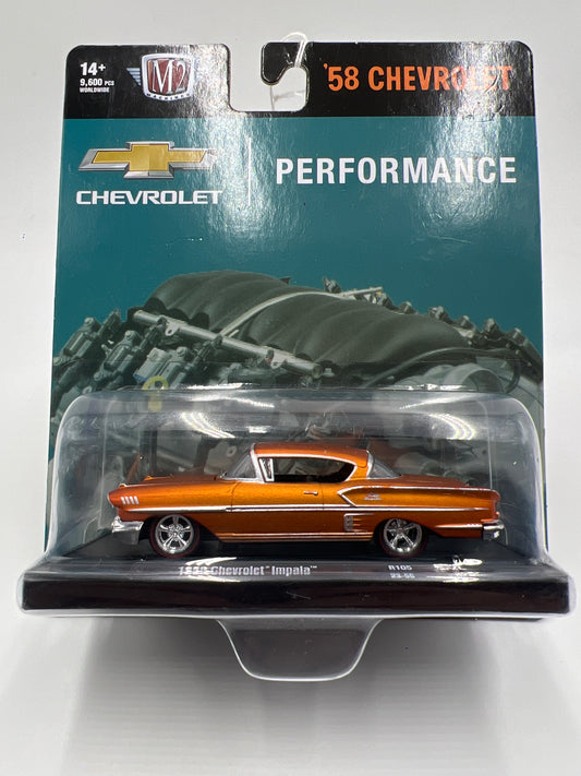 M2 Machines Auto Drivers 1958 Chevrolet Impala Orange R105 191A
