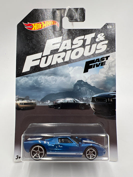 Hot Wheels Fast and Furious Fast Five #3 Ford GT-40 Blue 72H