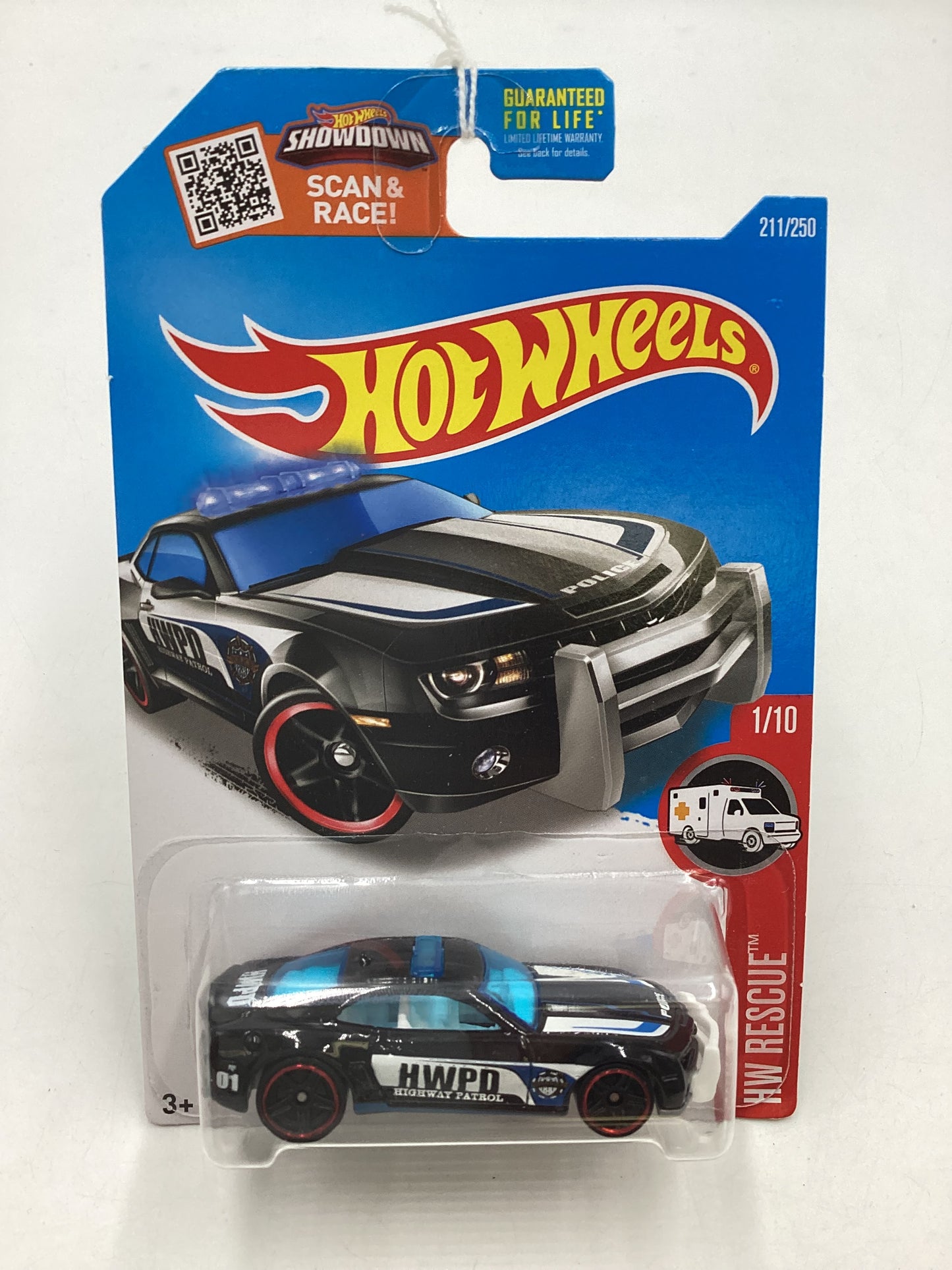 2016 Hot wheels #211 Black 10 Camaro SS 9F