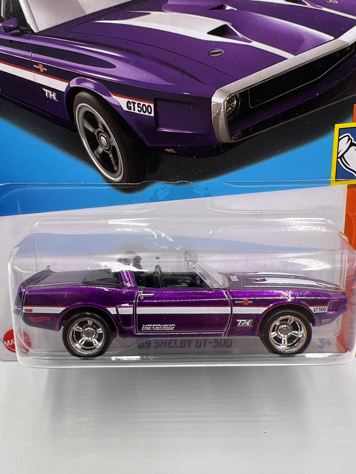 2023 Hot Wheels Super Treasure Hunt #195 69 Shelby GT-500 Purple W/Protector