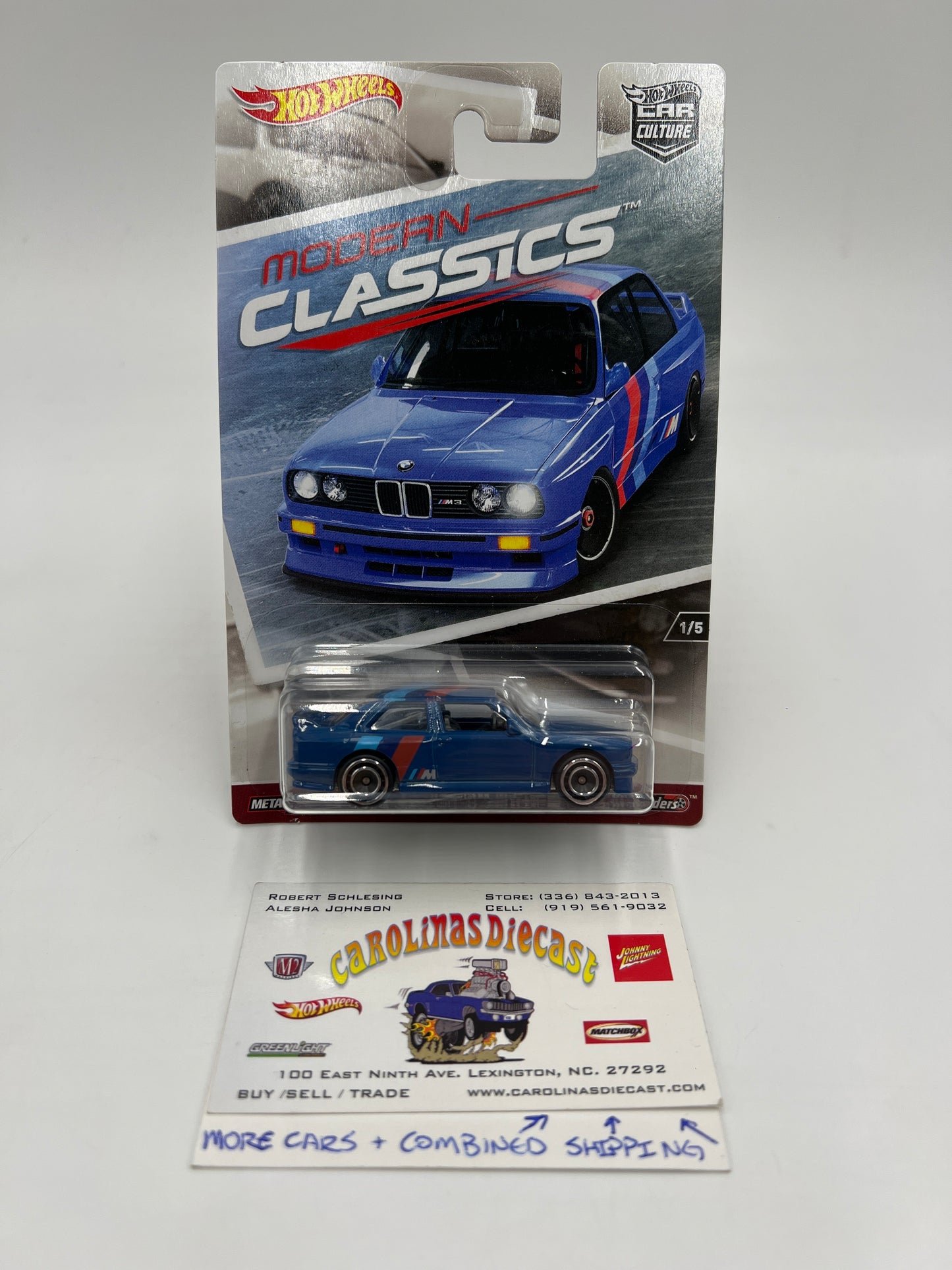 Hot Wheels Premium Car Culture Modern Classics #1 92 BMW M3 Blue W/Protector